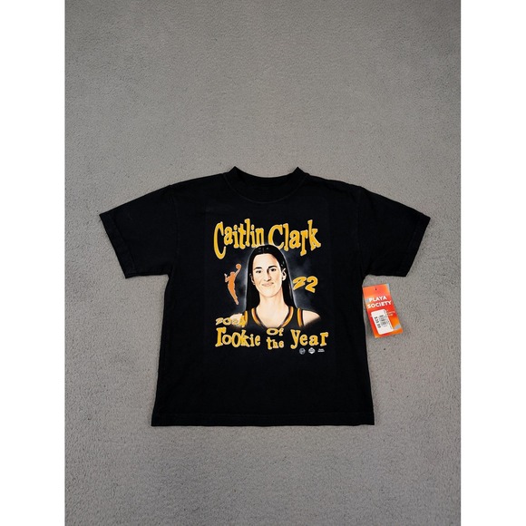 Playa Society Tops - Indiana Fever‎ Shirt Youth Large Black WNBA Basketball Caitlin Clark 2024 Tee